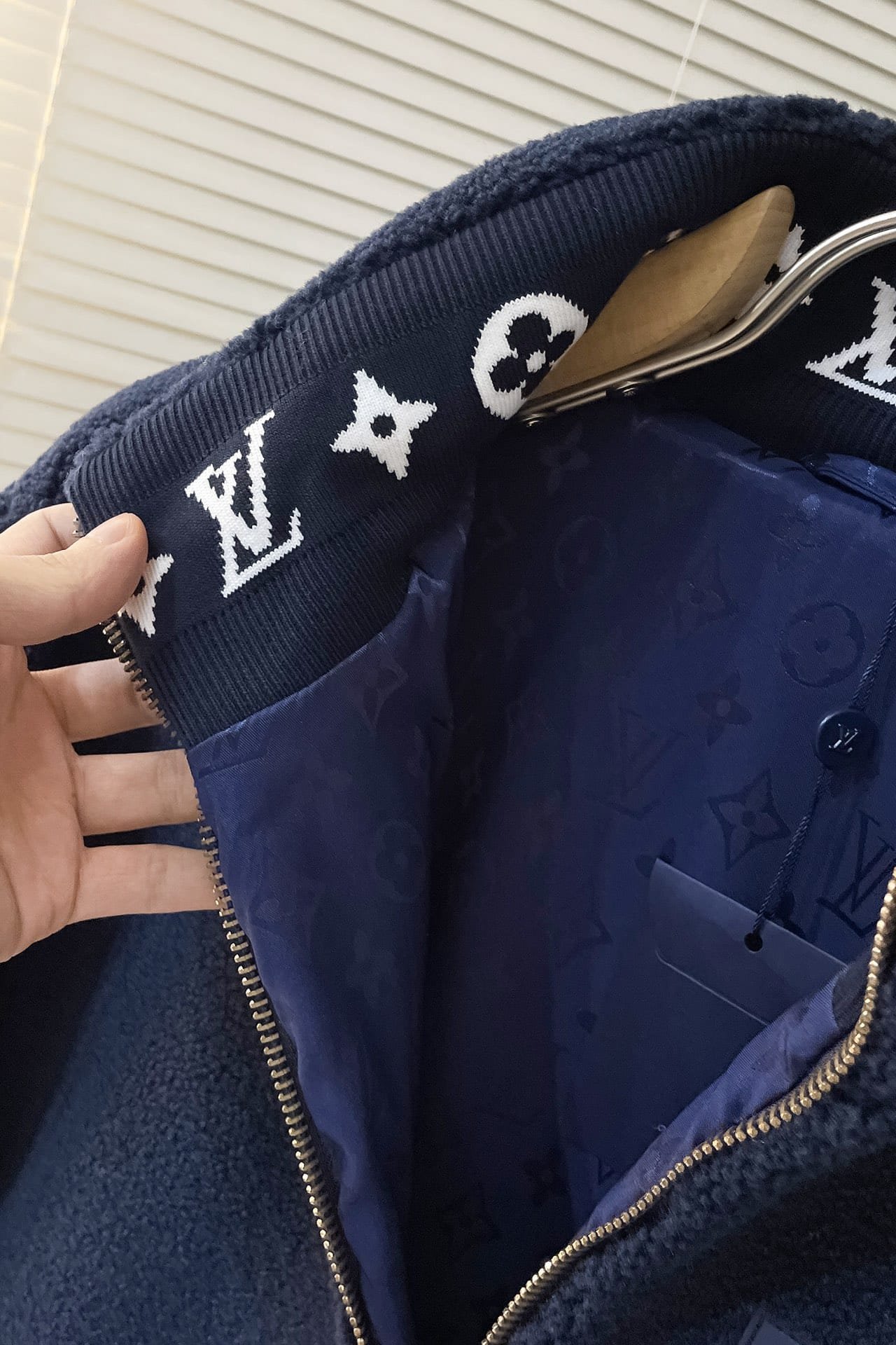 Leather Patch Fleece Blouson