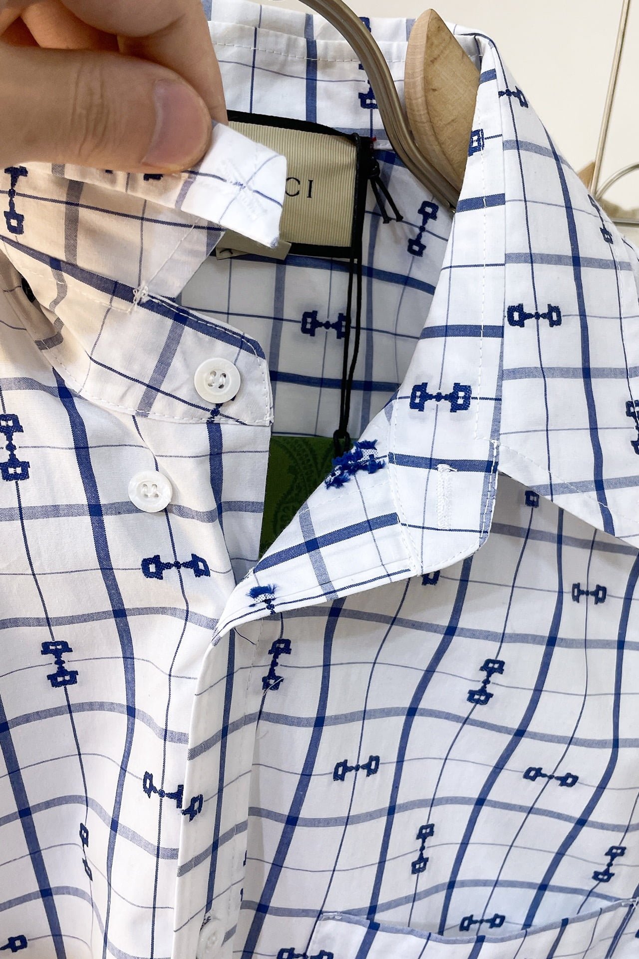 Gucci horsebit print cotton shirt