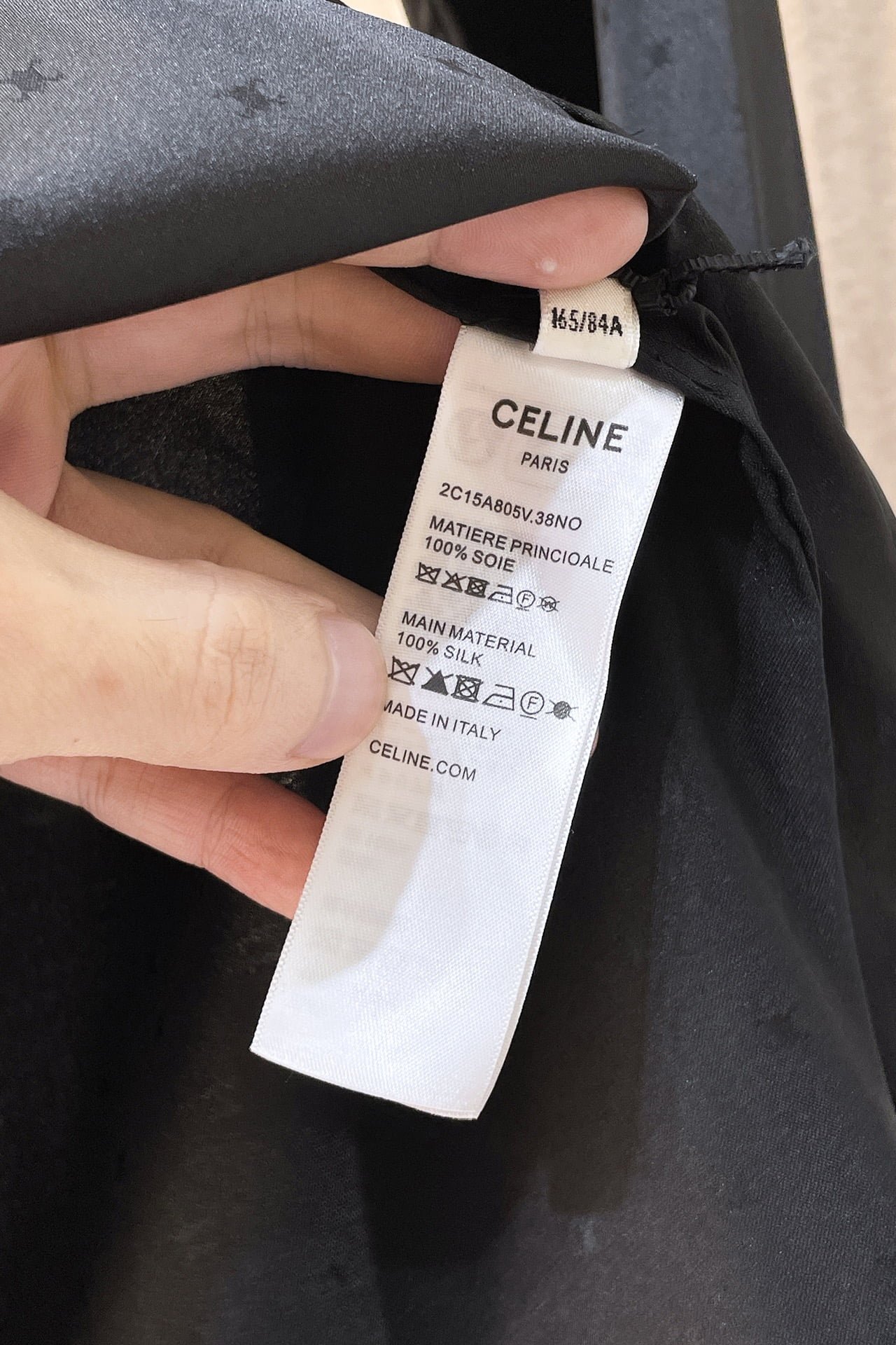 Celine loose carnaby shirt in silk jacquard