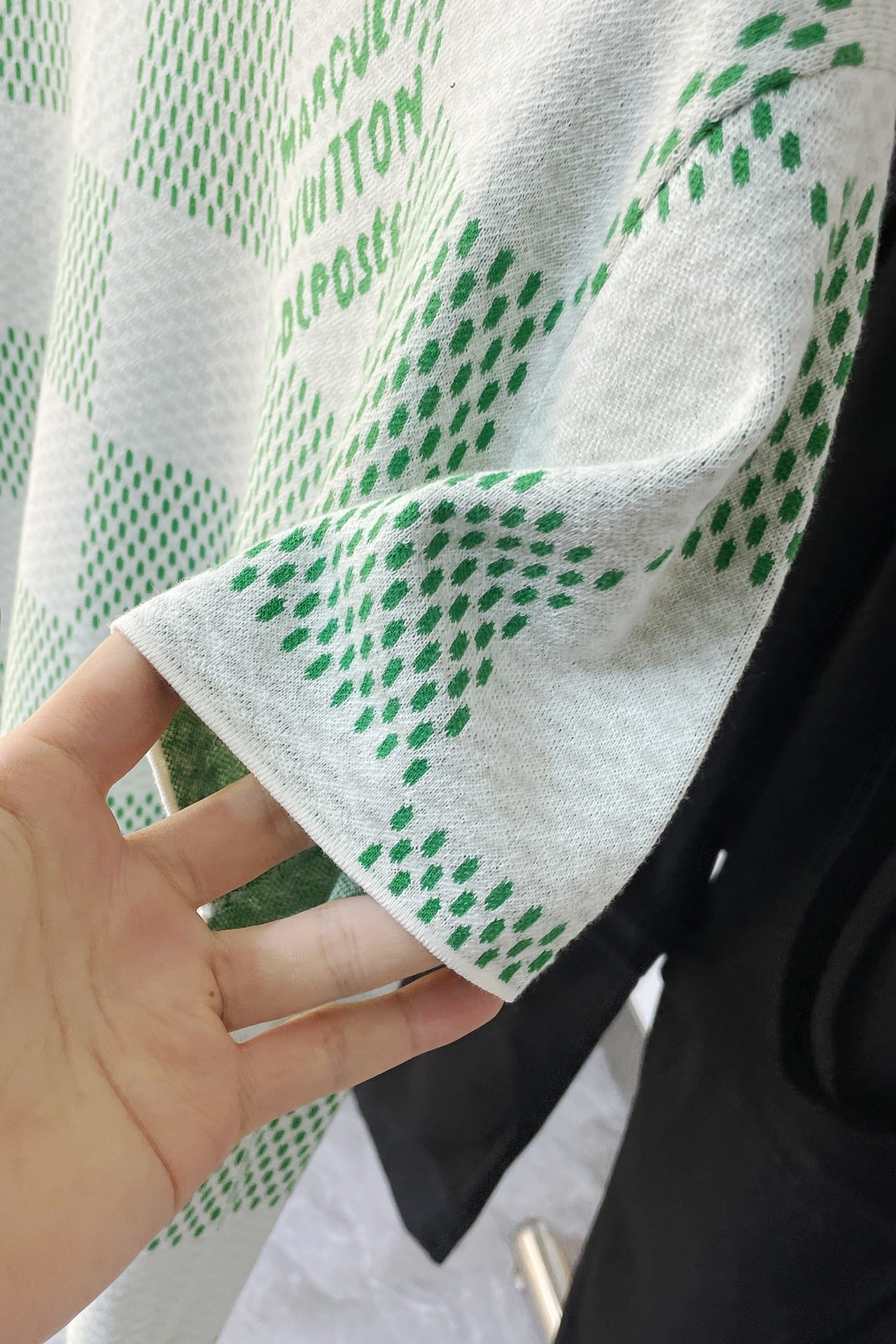 LV Damier Knitted Short-Sleeved Crewneck