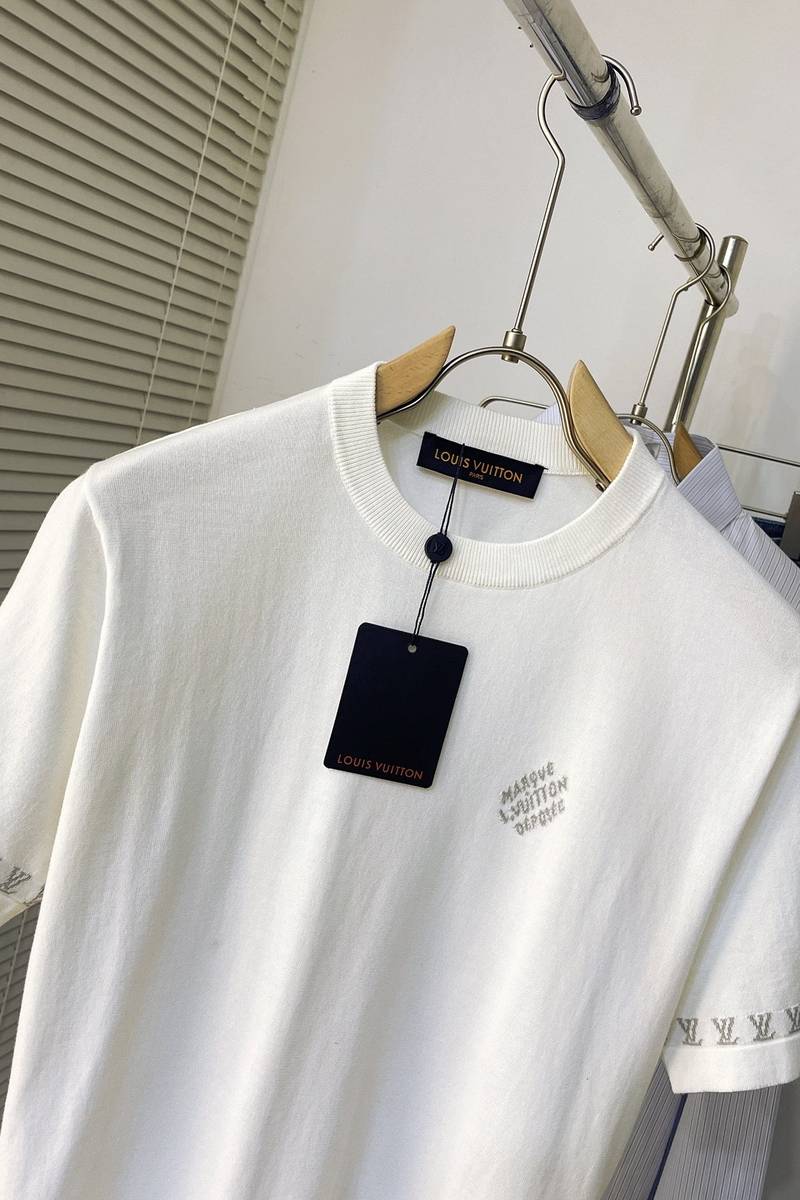 LV Short-Sleeved Cotton Crewneck