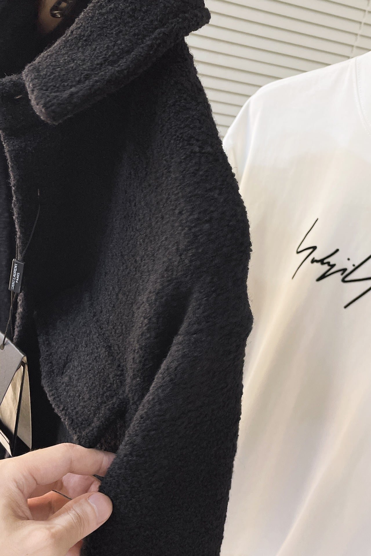 overshirt in cashmere and wool