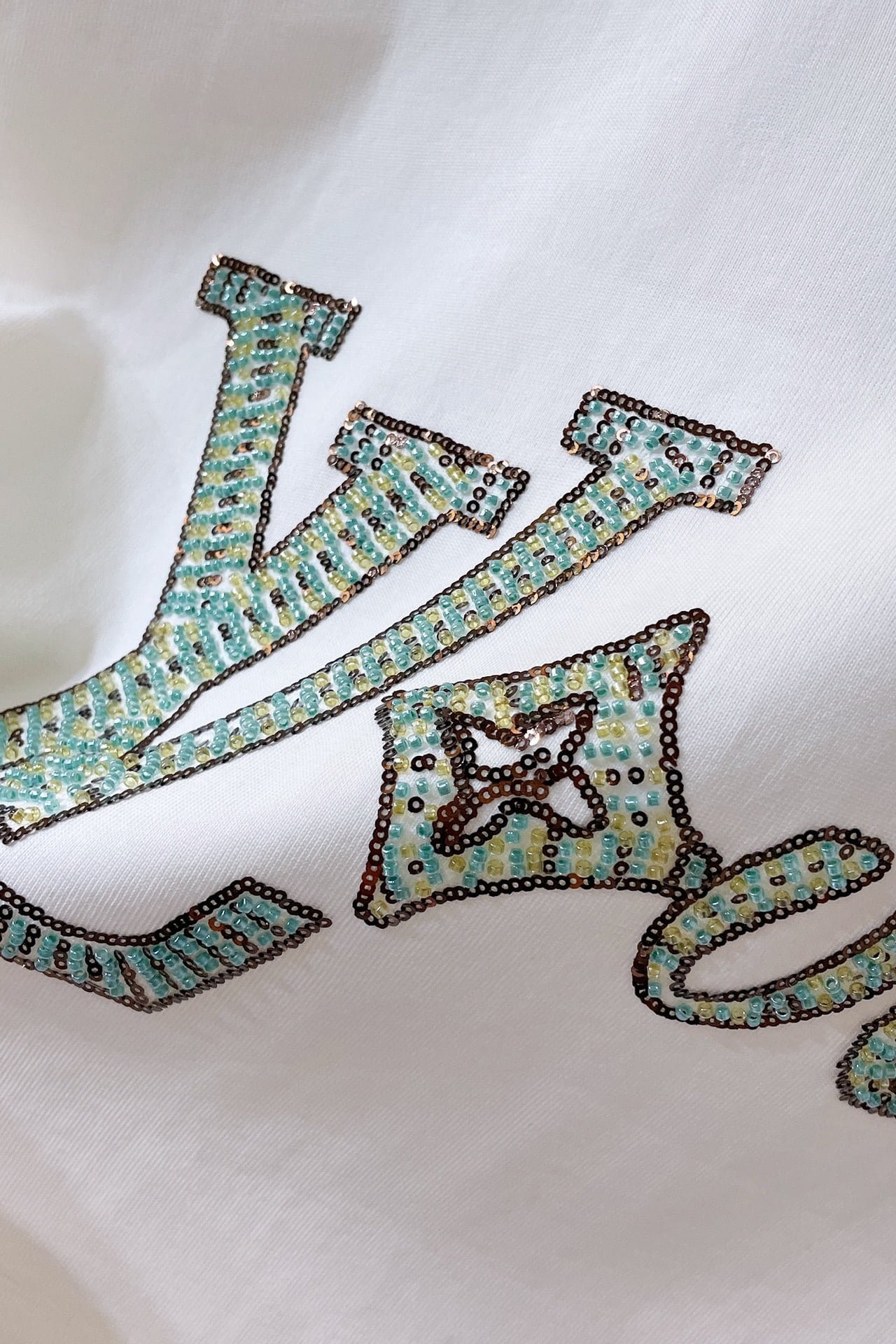 LV Embroidered Short-Sleeved T-Shirt