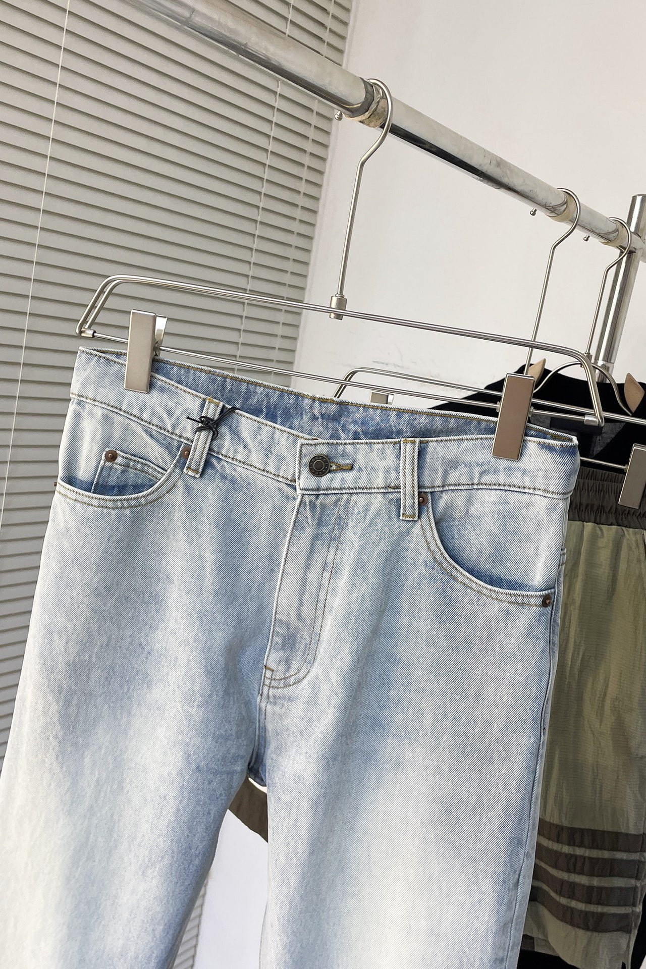 Gucci washed denim pant with gg turn ups