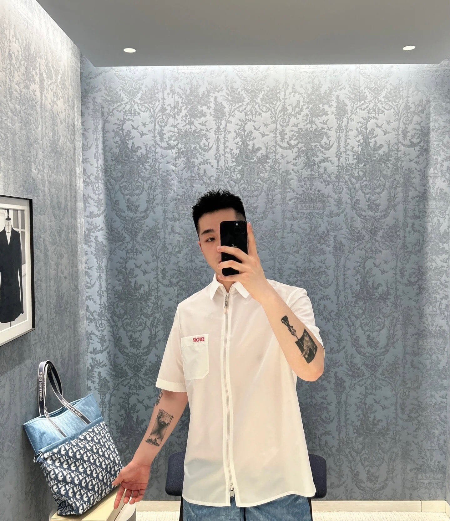 DIOR AND PARLEY Short-Sleeved Zipped Shirt