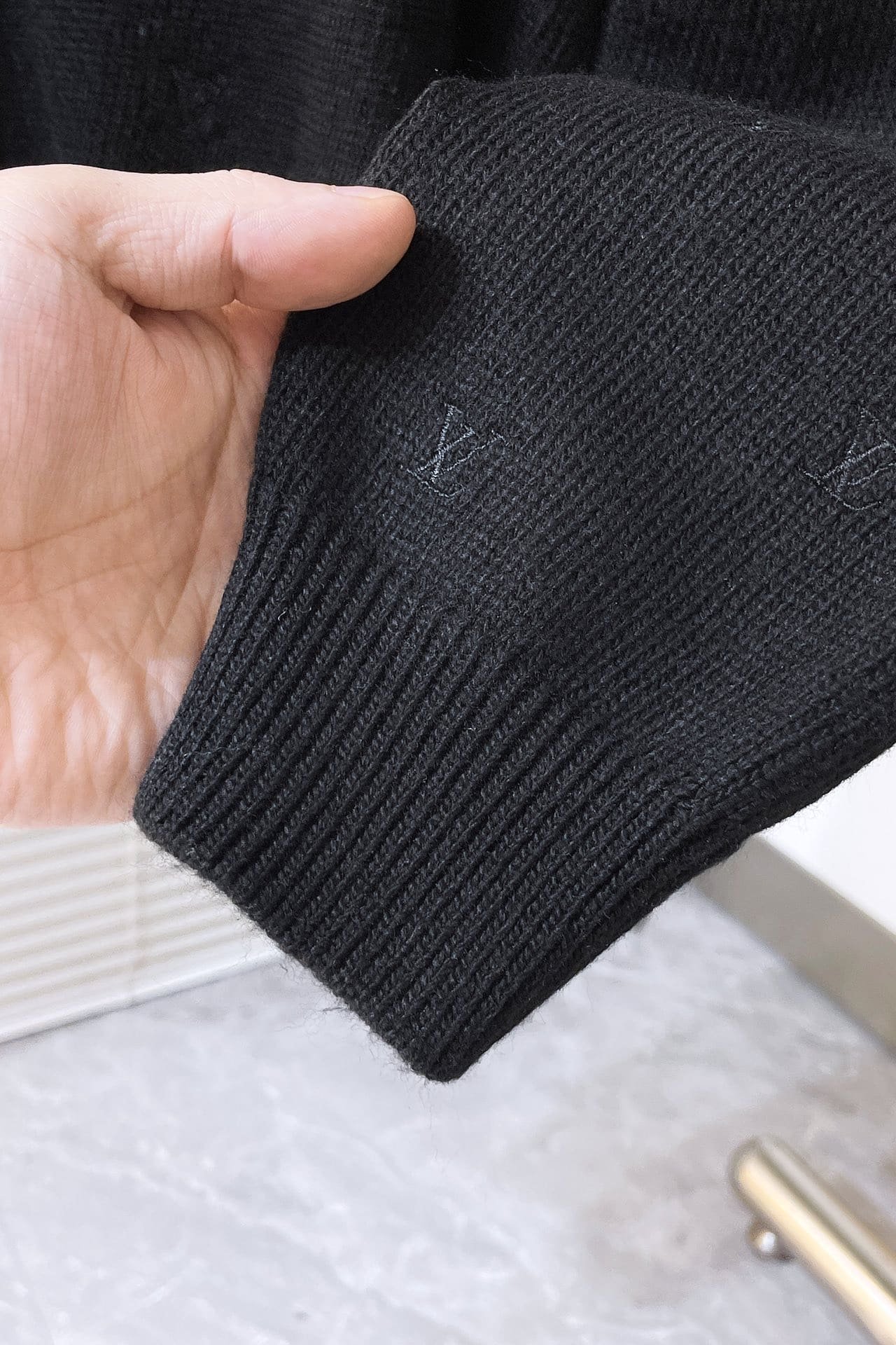 LV Embroidered Signature Merino Crewneck