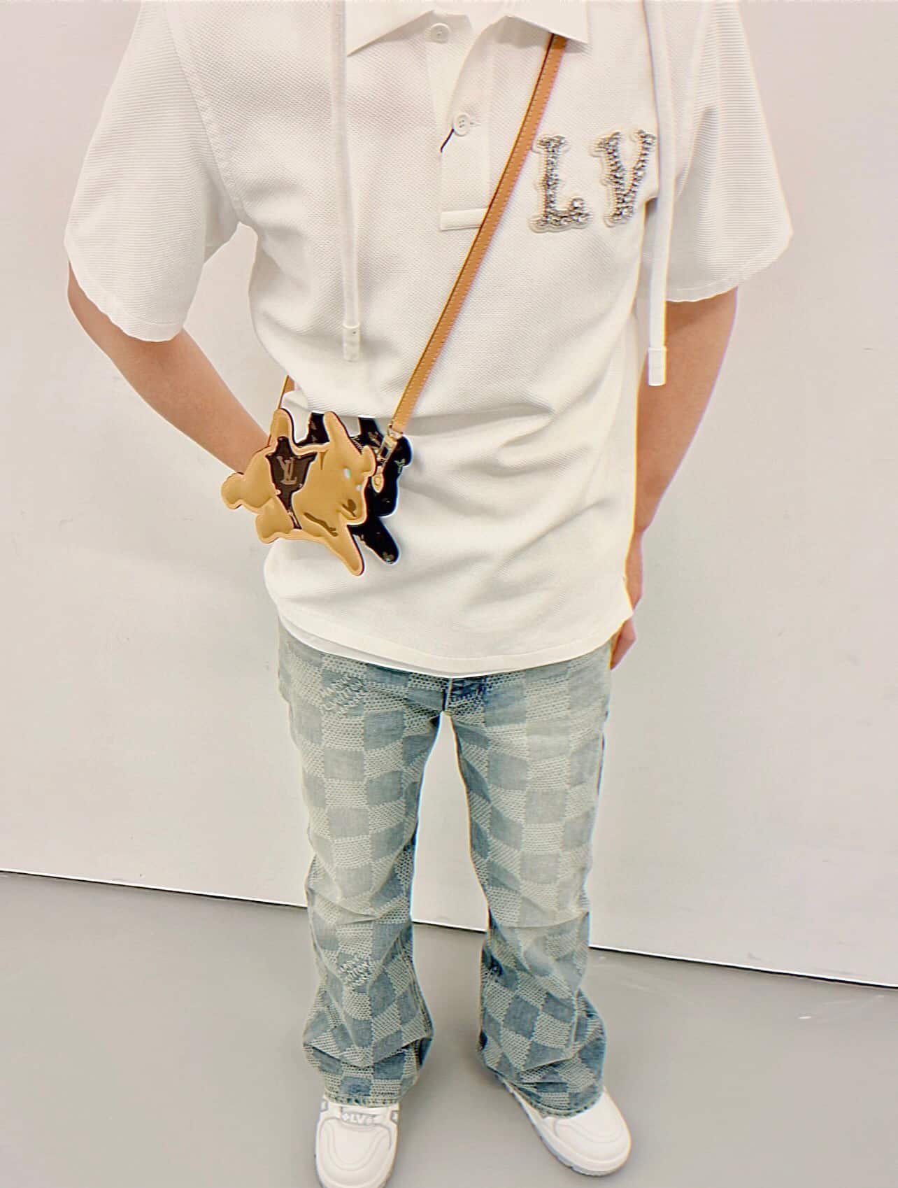 LV Poplin Polo With Embroidered LV Patch