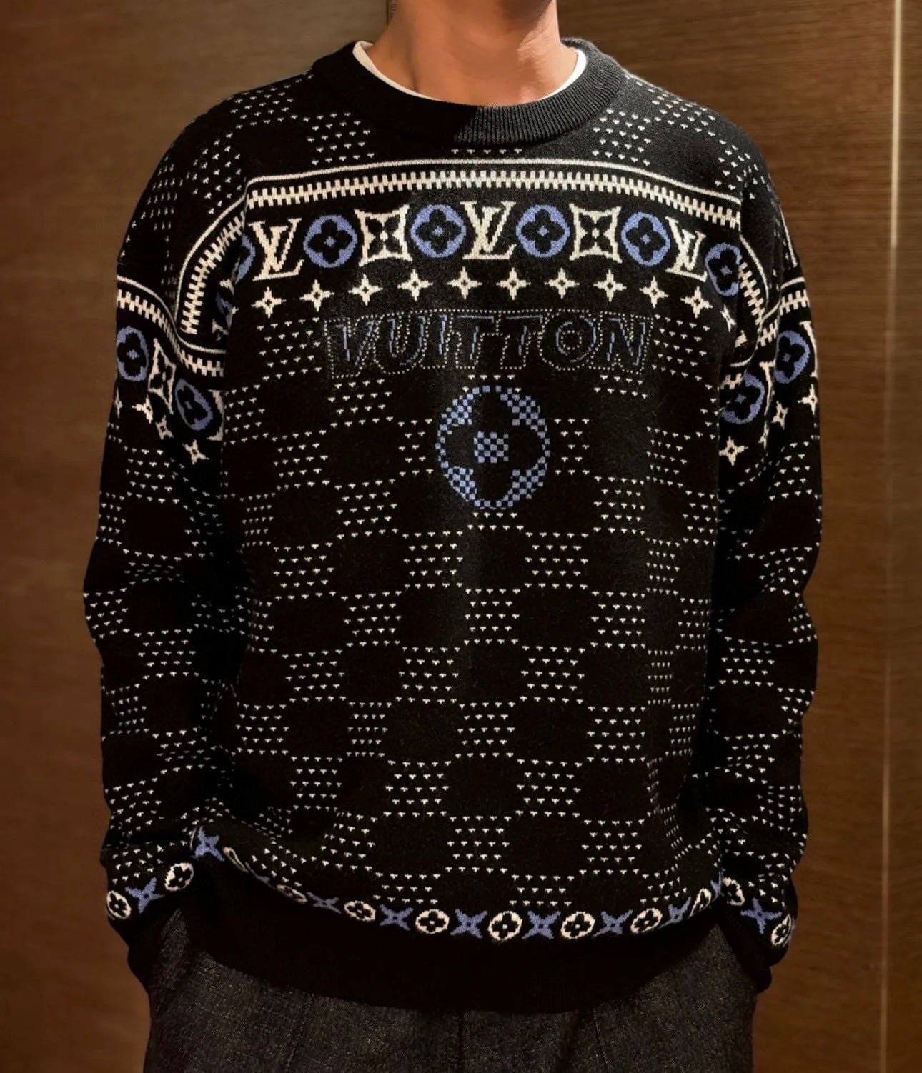 Jacquard Wool Pullover