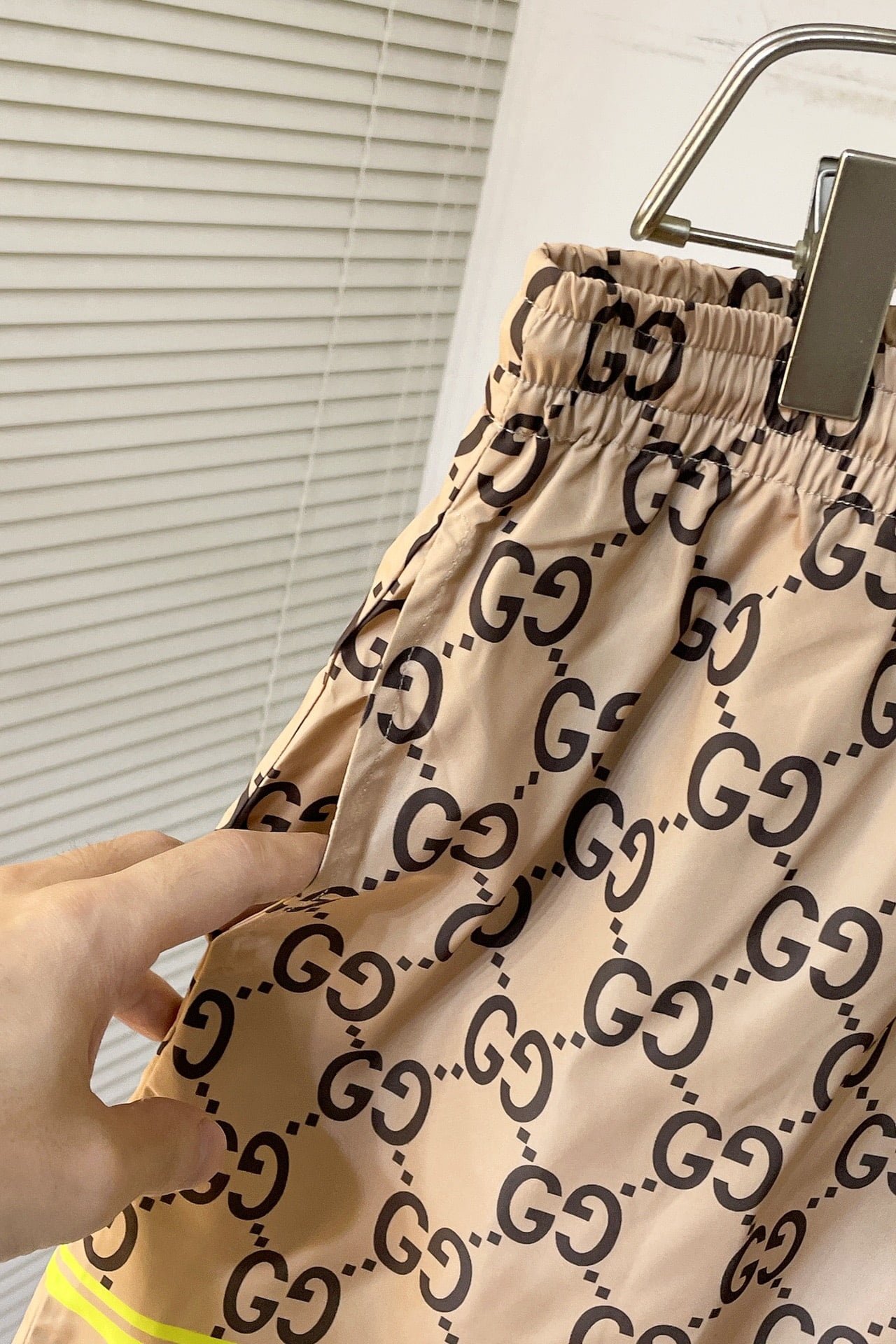 Gucci light nylon GG print hooded jacket+shorts