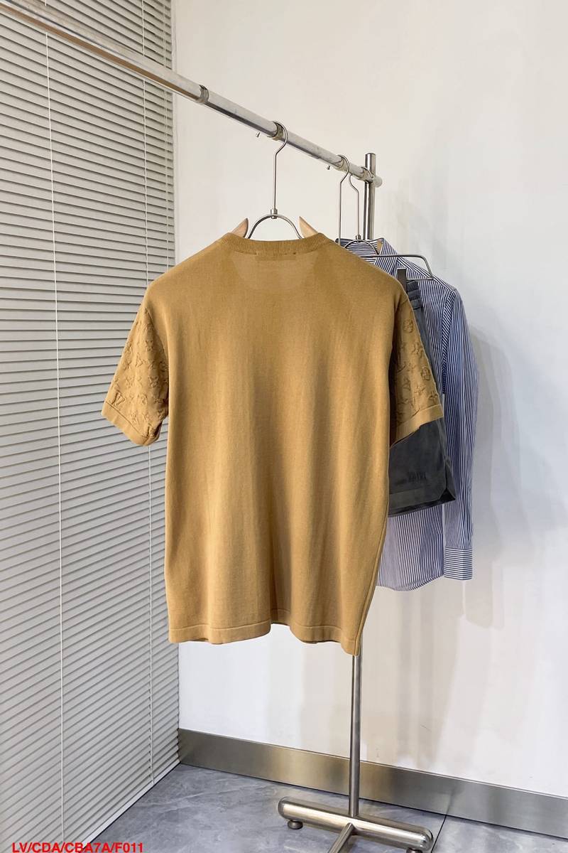 LV Short-Sleeved Cotton Crewneck