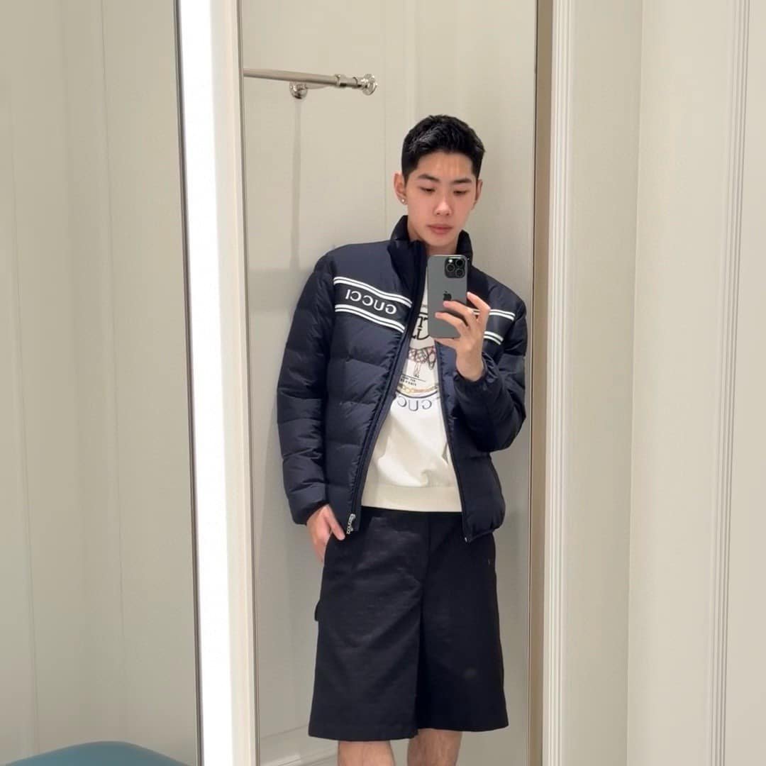 Nylon puffer jacket