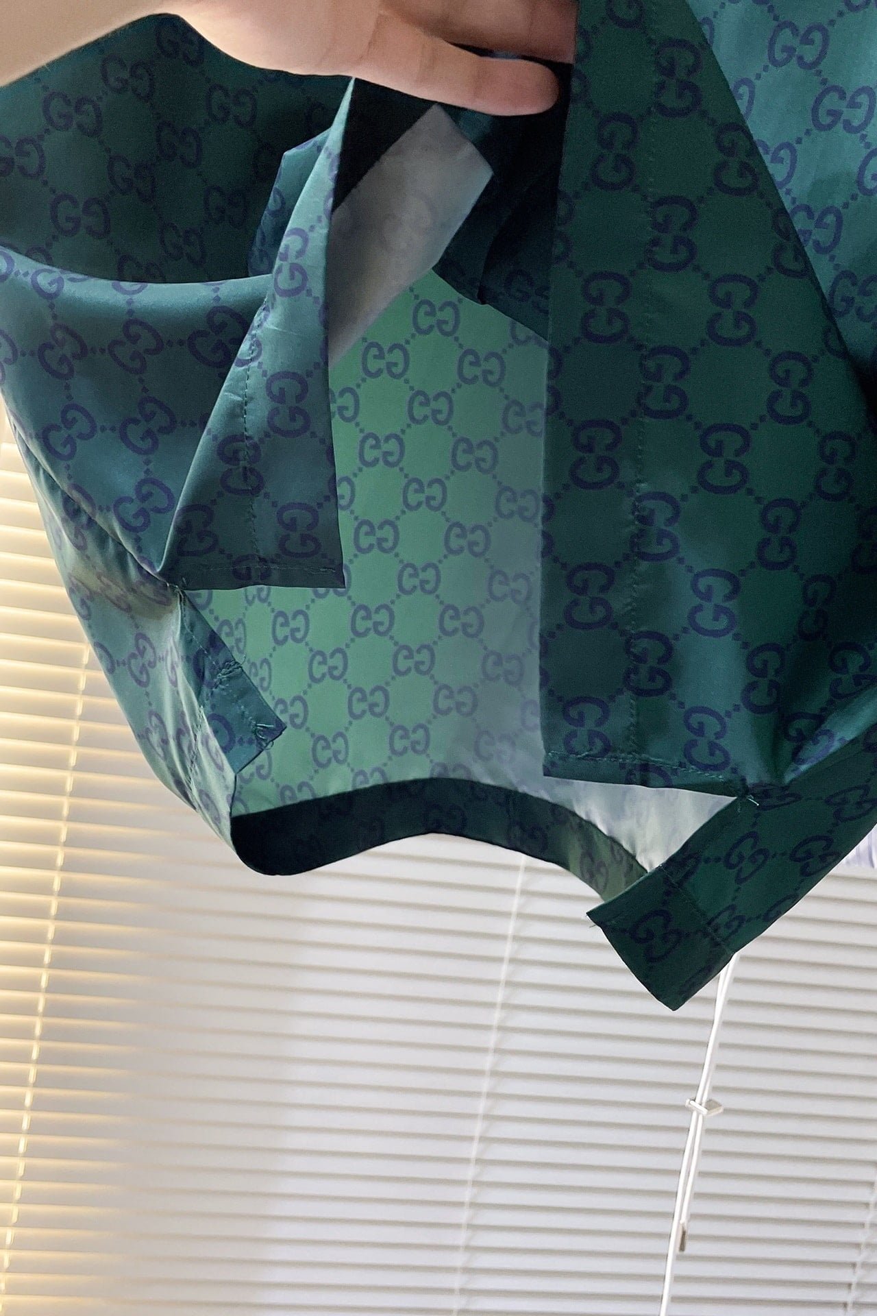 Gucci GG print silk shirt