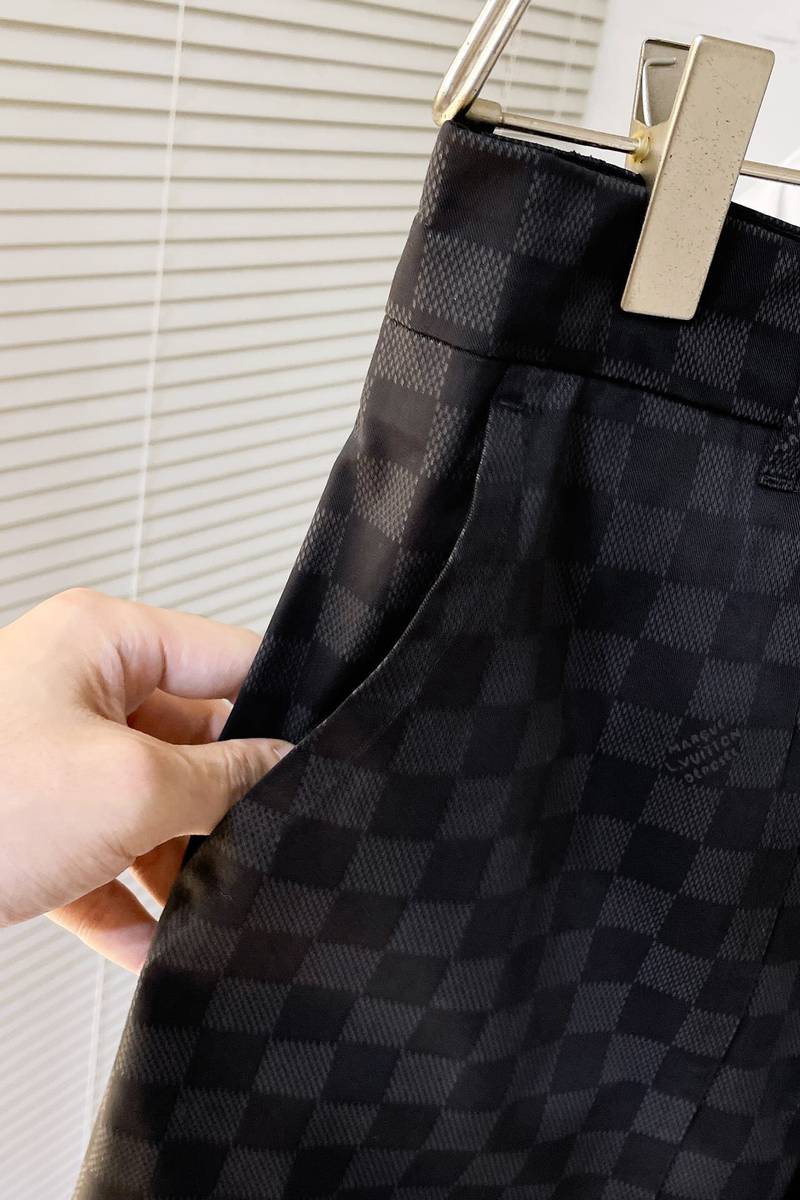 LV Damier Cotton Casual Shorts