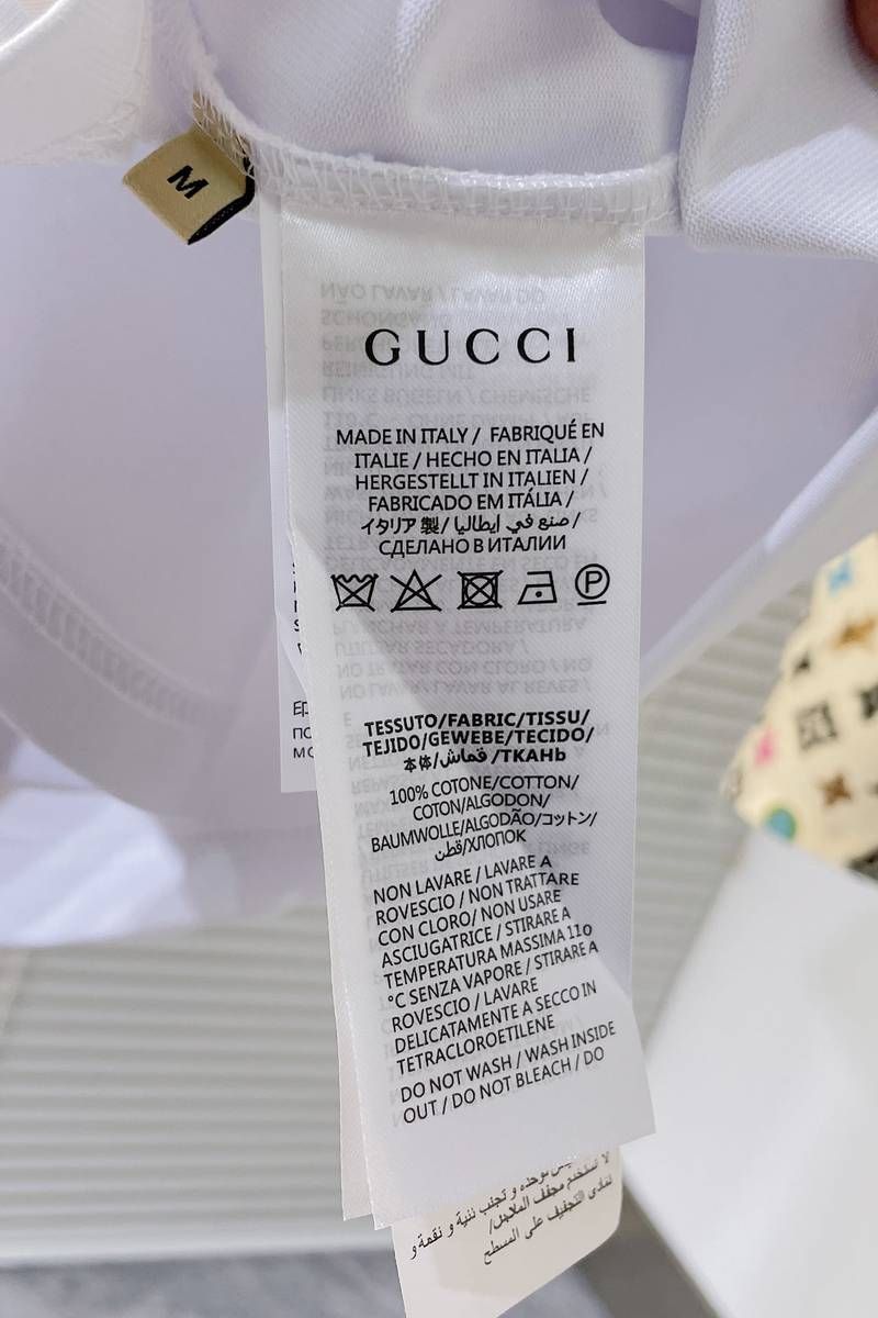 Cotton jersey T-shirt with gucci print