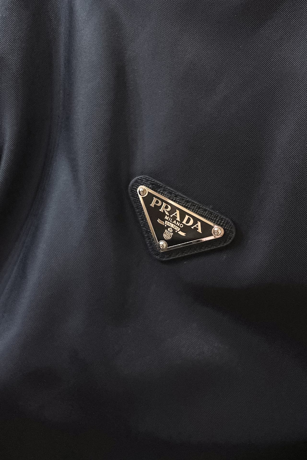 Oversized Re-Nylon bomber jacket