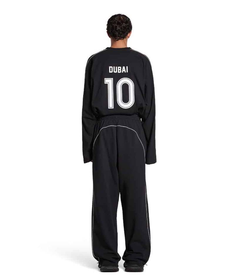 Balenciaga Soccer Baggy Sweatpants in black and white medium fleece