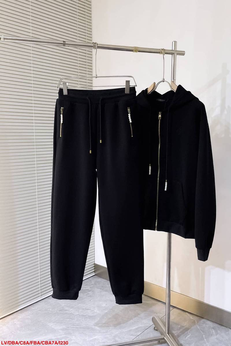 Embroidered Zipped Jersey Hoodie+pant