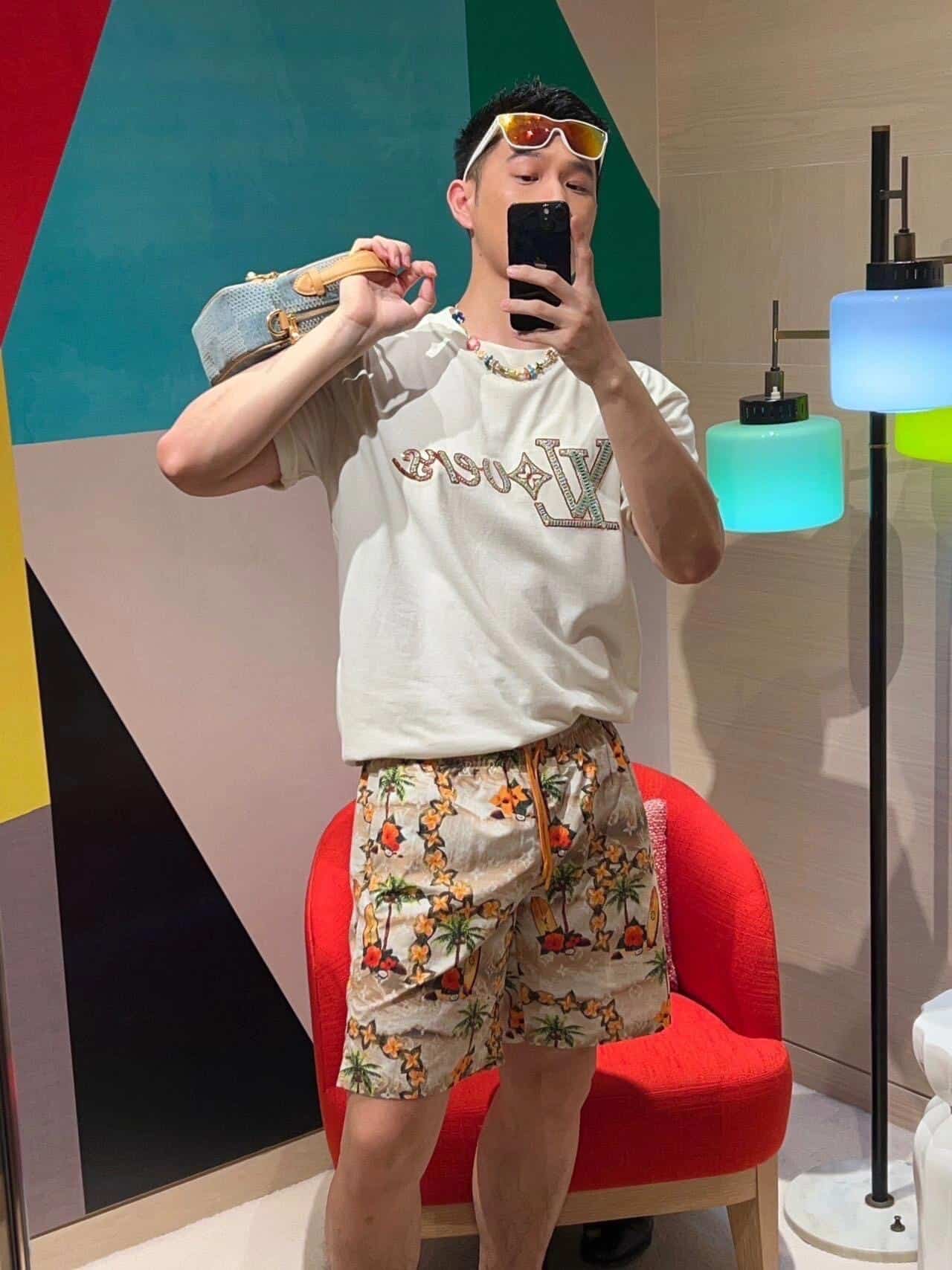 LV Embroidered Short-Sleeved T-Shirt