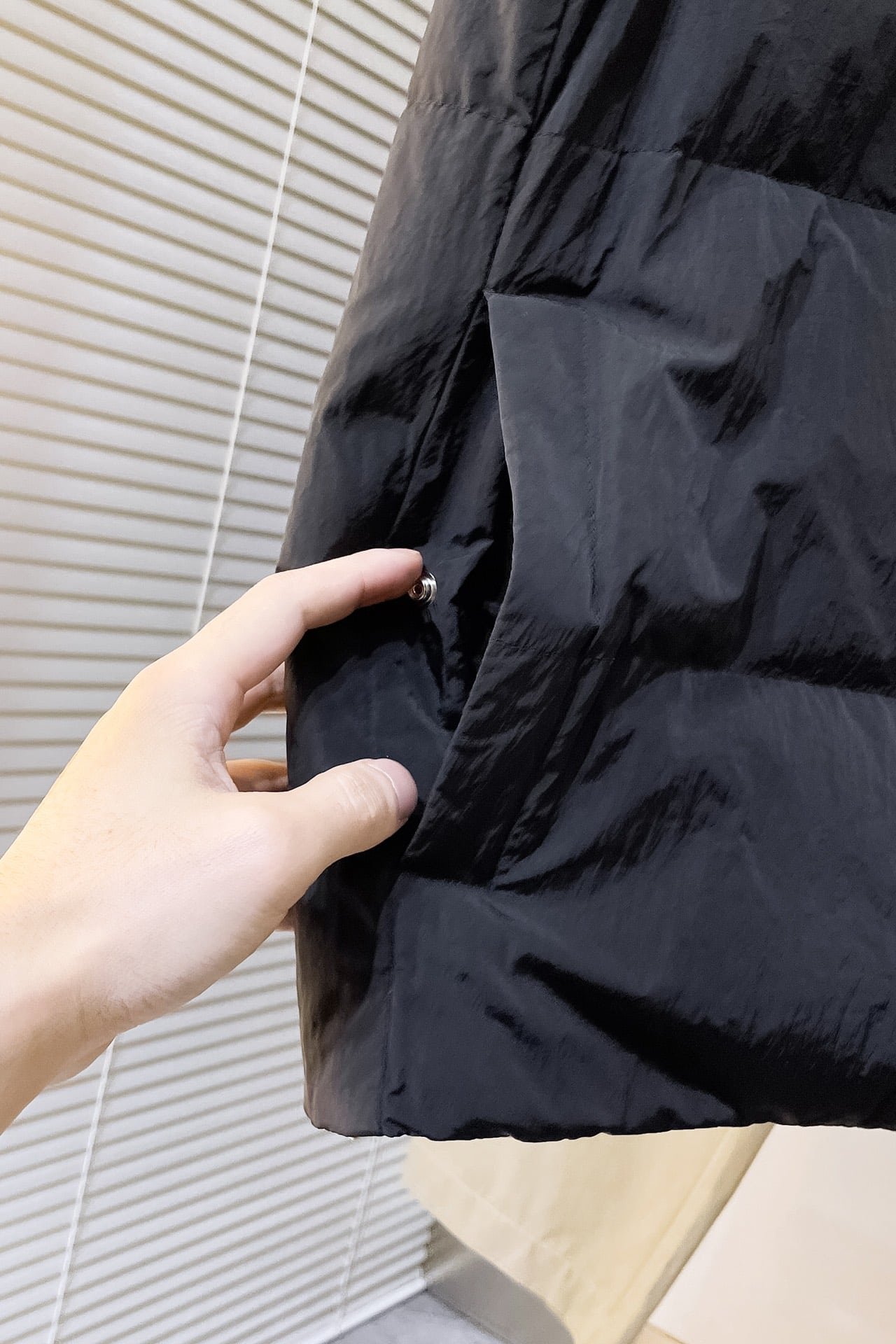 Reversible Check Nylon Padded Gilet