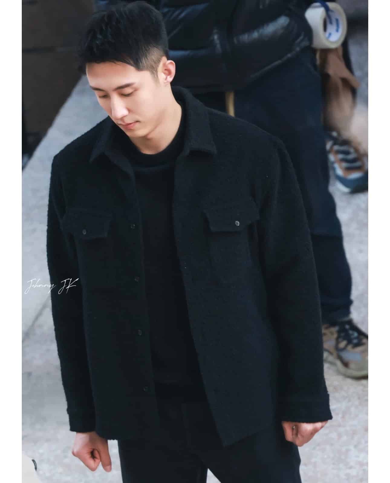 overshirt in cashmere and wool