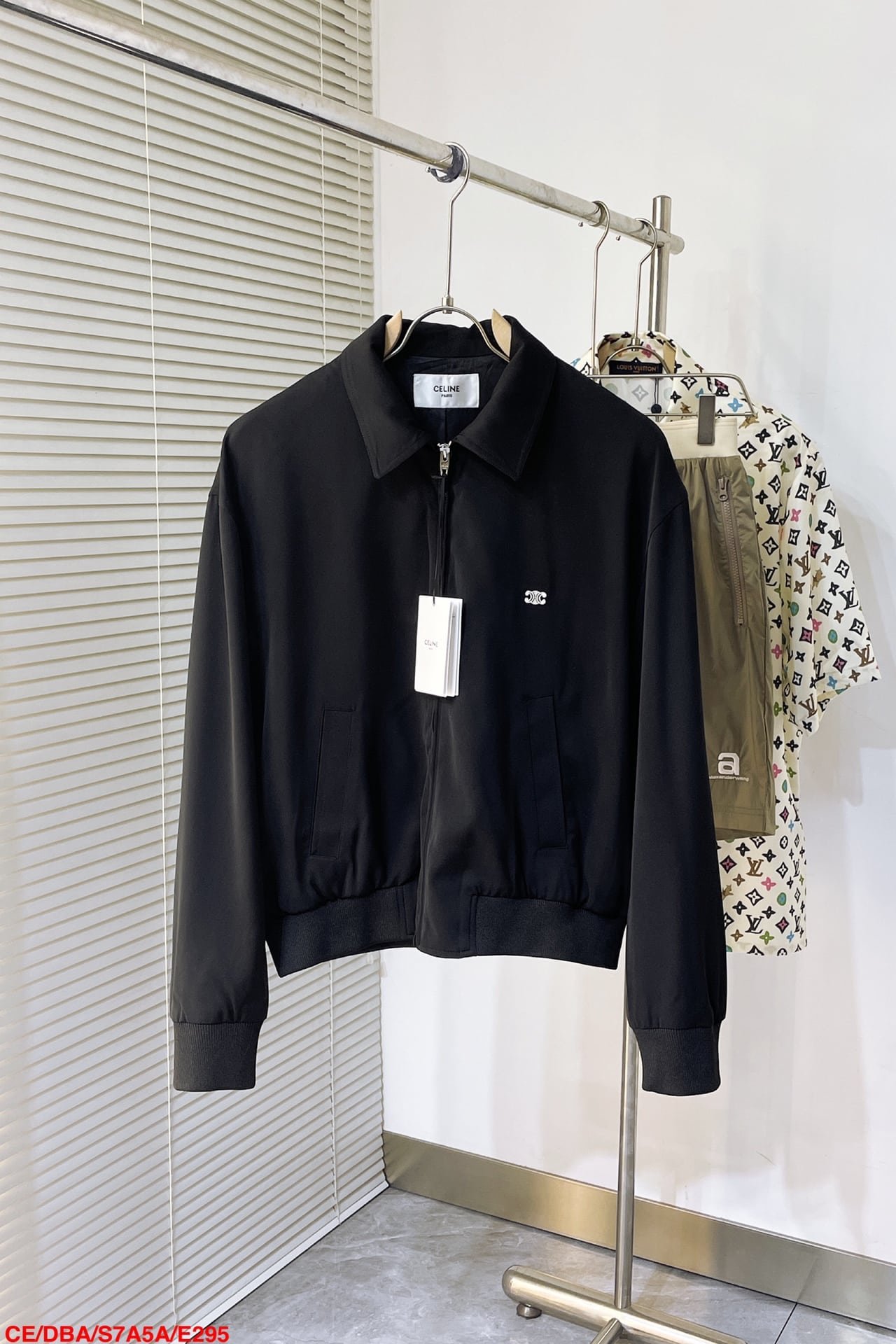 Celine triomphe blouson jacket in rayon twill