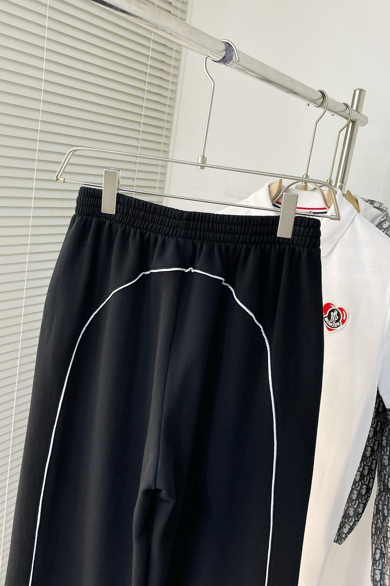 Balenciaga Soccer Baggy Sweatpants in black and white medium fleece