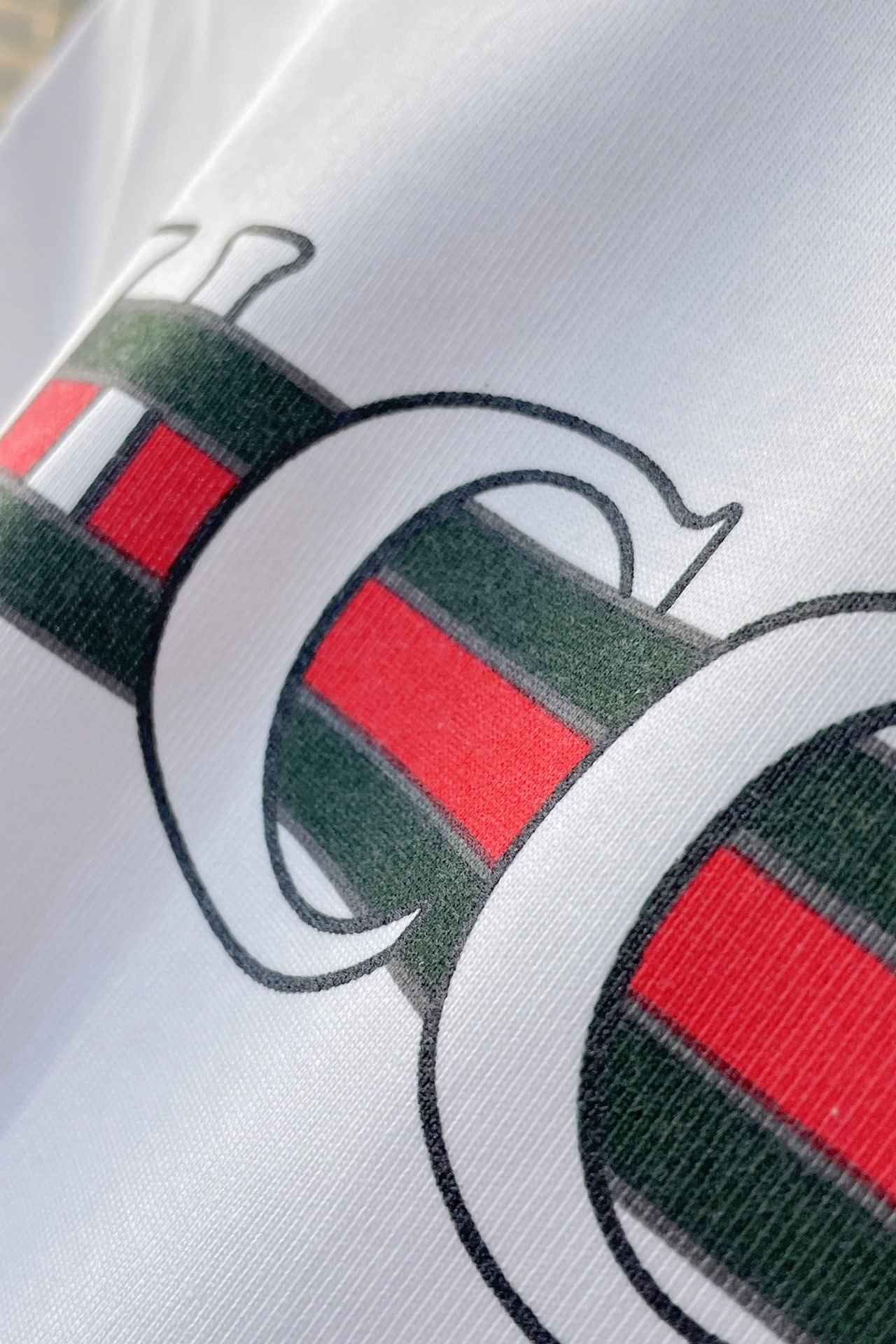 Cotton jersey T-shirt with gucci print