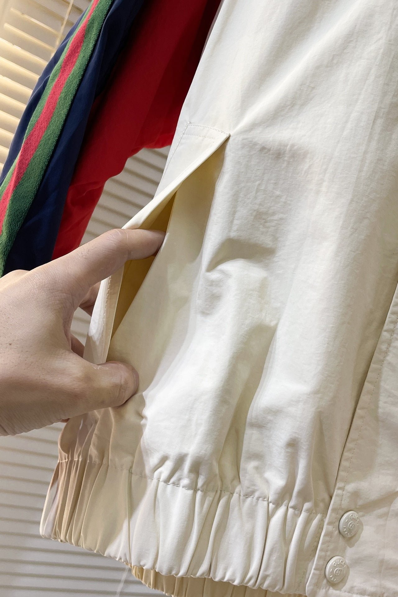 Gucci cotton nylon jacket with patch