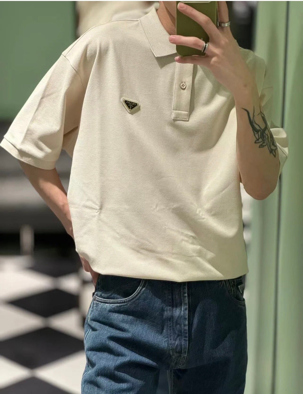Prada Cotton polo shirt+shorts