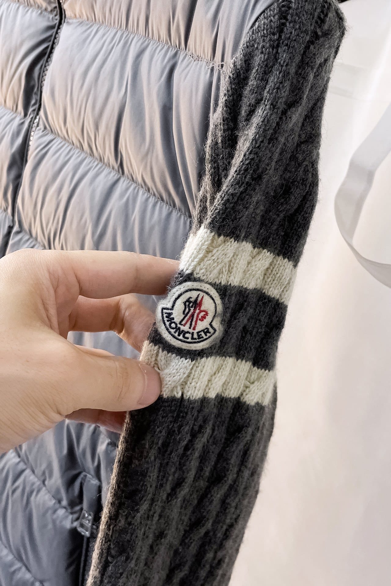 Padded Wool Zip-Up Cardigan