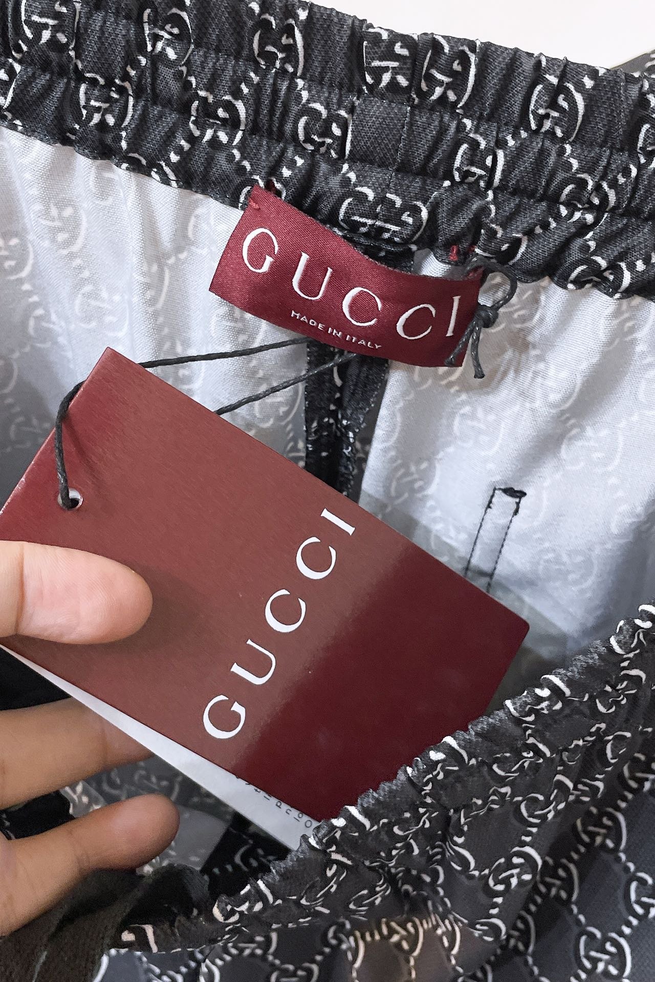 Gucci Silk shirt with GG Shadow+ Shorts