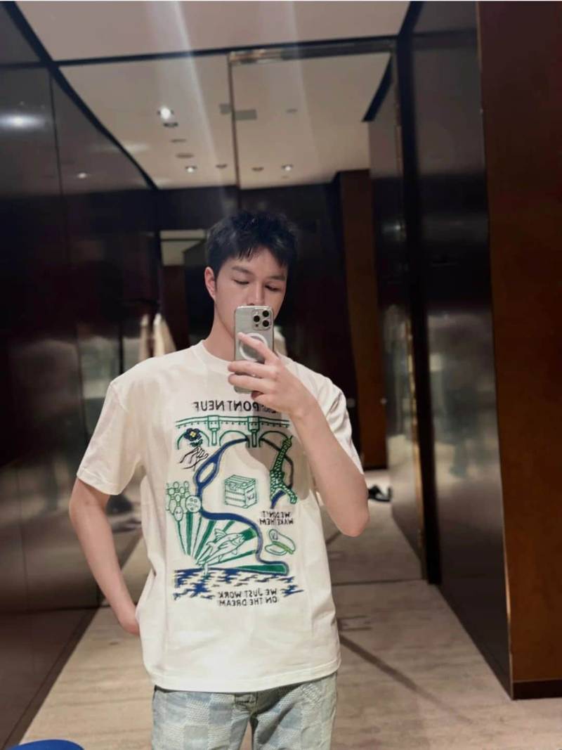 LV Intarsia Graphic Cotton T-Shirt