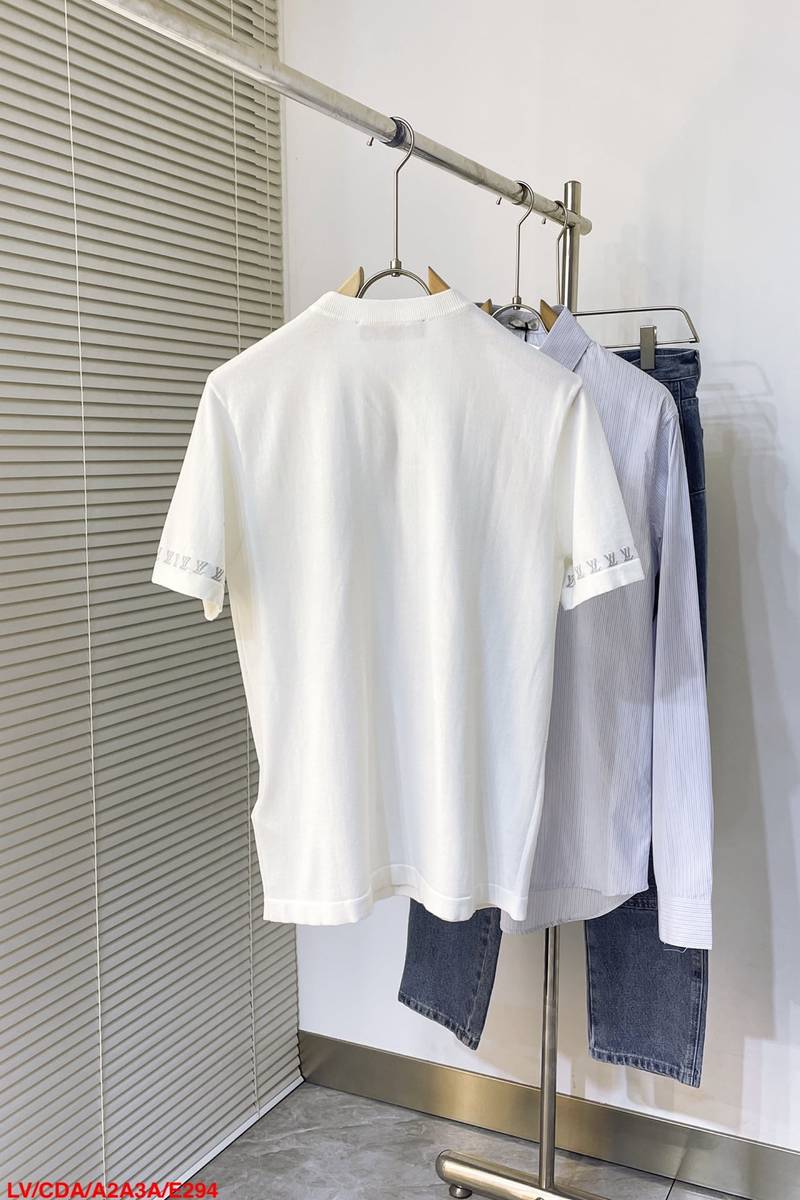 LV Short-Sleeved Cotton Crewneck