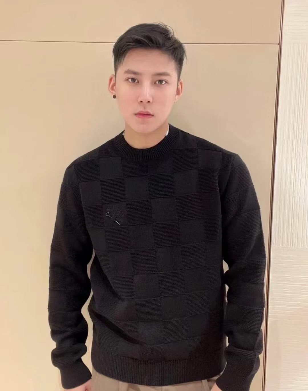 LV Damier Stitch Crewneck