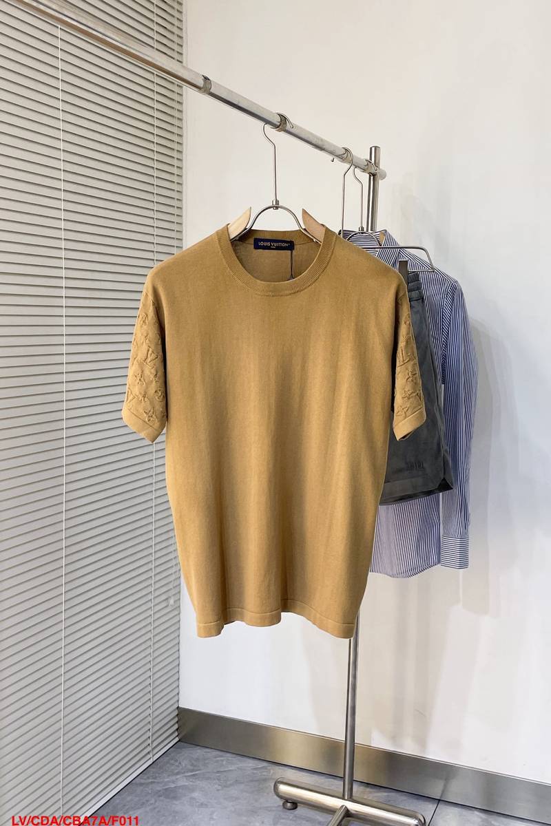 LV Short-Sleeved Cotton Crewneck