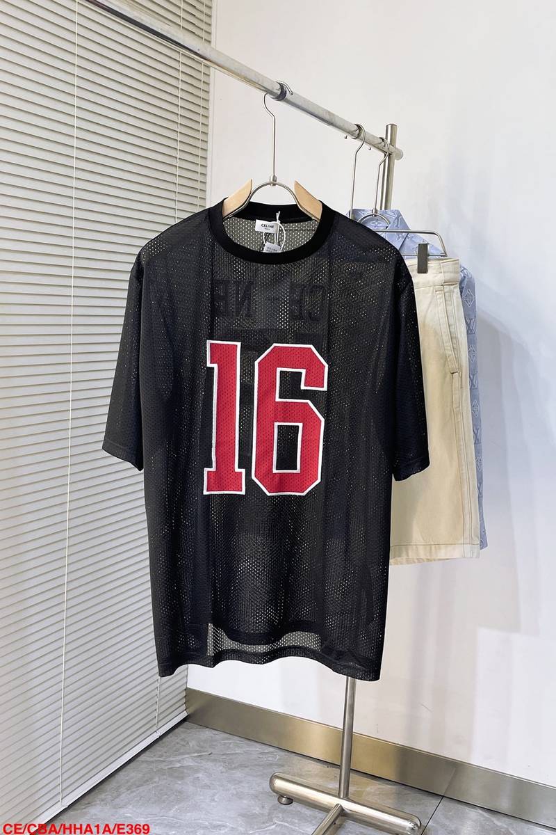 Oversized Celine 16 T-shirt in jerse mesh