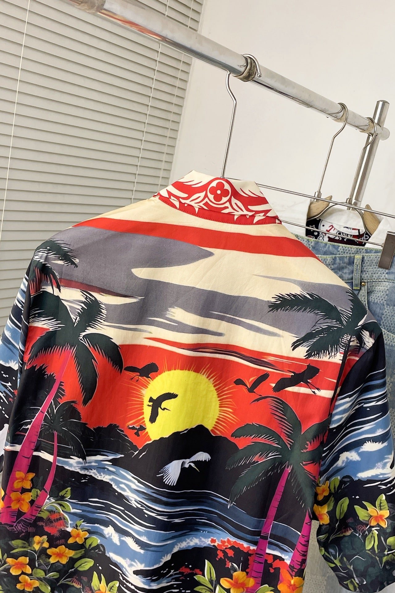LV Printed Short-Sleeved Cotton Shirt