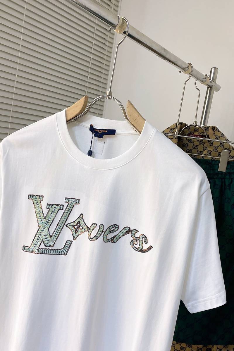 LV Embroidered Short-Sleeved T-Shirt