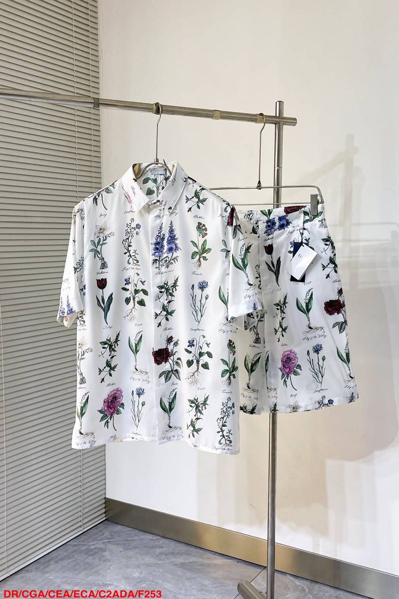 Dior Herbarium Illustration Short-Sleeved Shirt