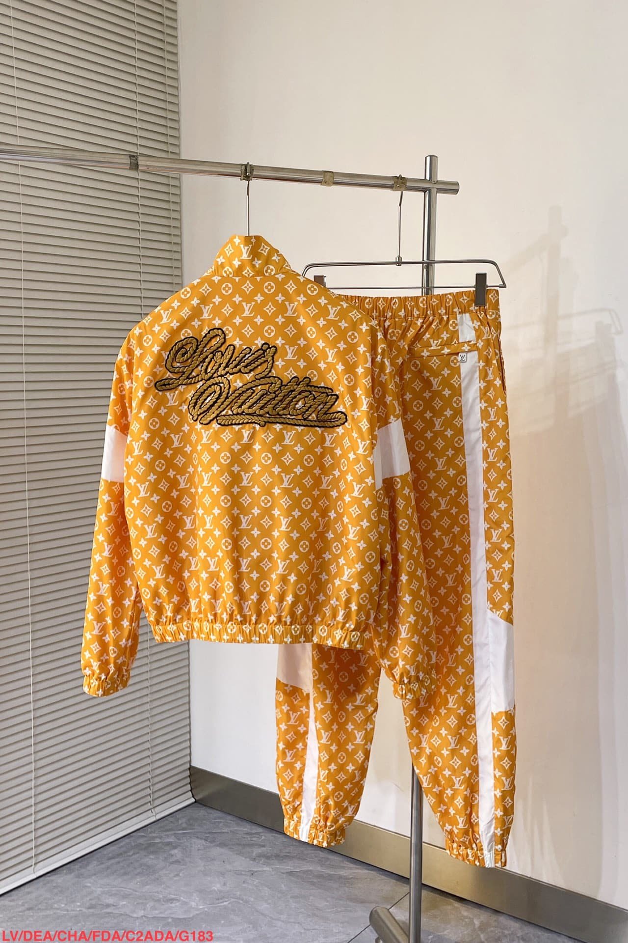 LV Monogram Printed Technical Track Top+Pants