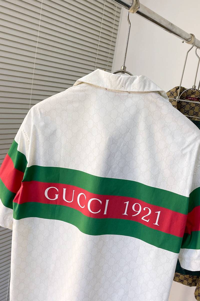 Gucci gg cotton shirt with web