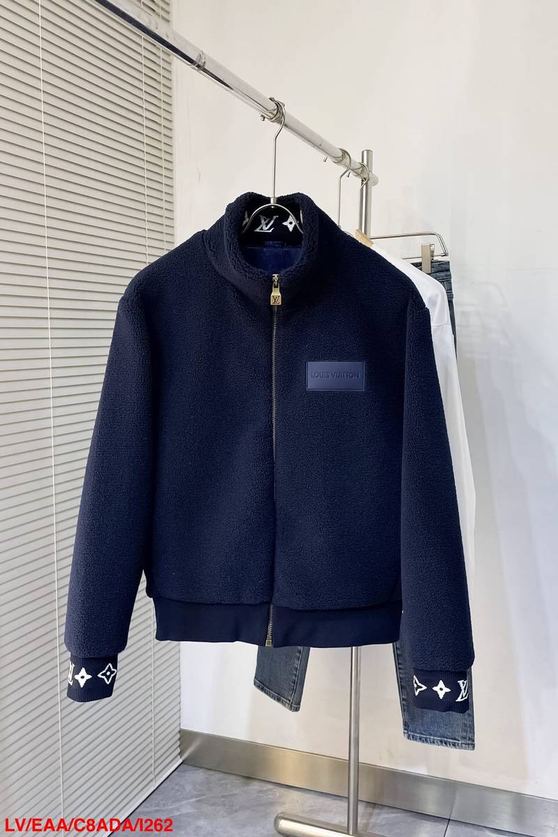 Leather Patch Fleece Blouson