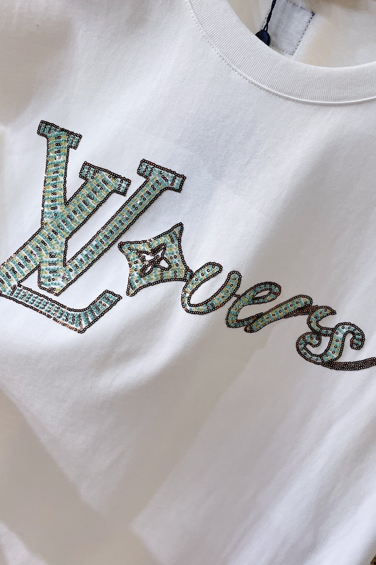 LV Embroidered Short-Sleeved T-Shirt