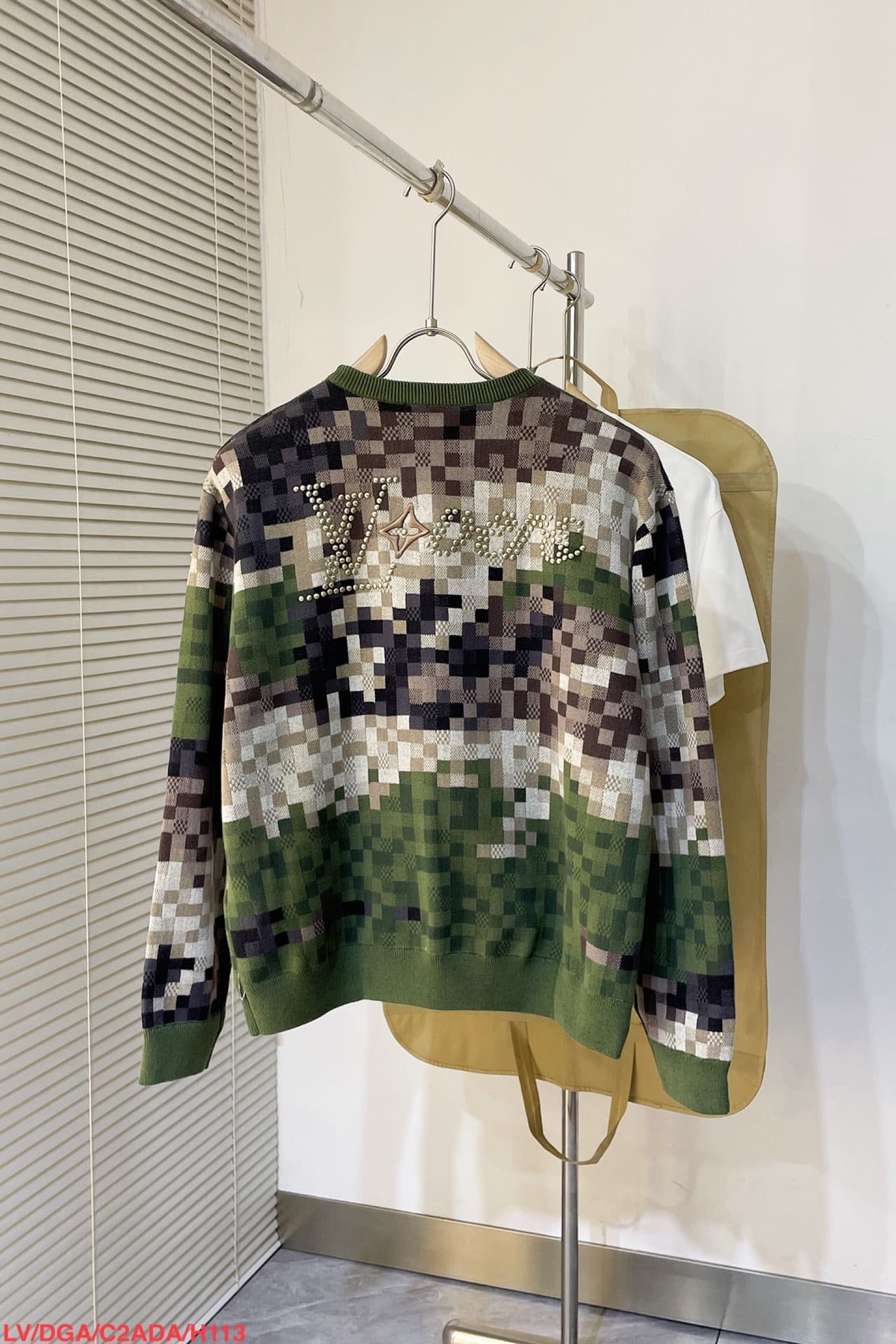 Damier Cotton Jacquard Pullover