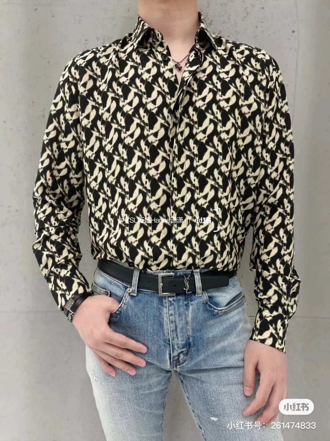 YSL shirt in viscose voile