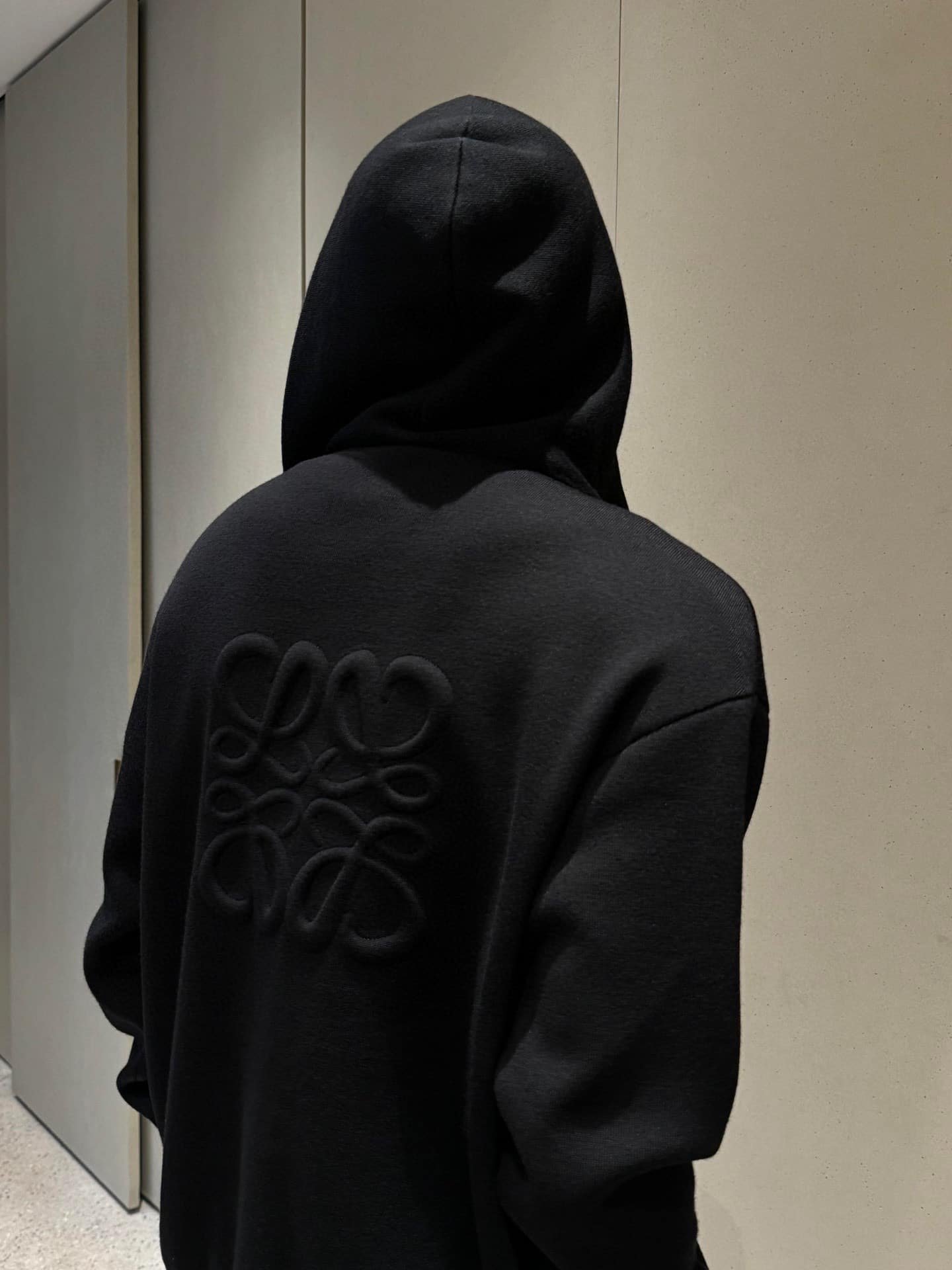 Anagram zip-up hoodie in wool