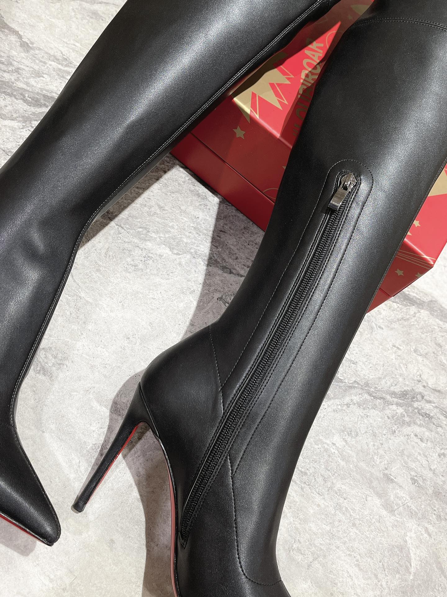 Christian Louboutin knee-high stiletto heel Boot