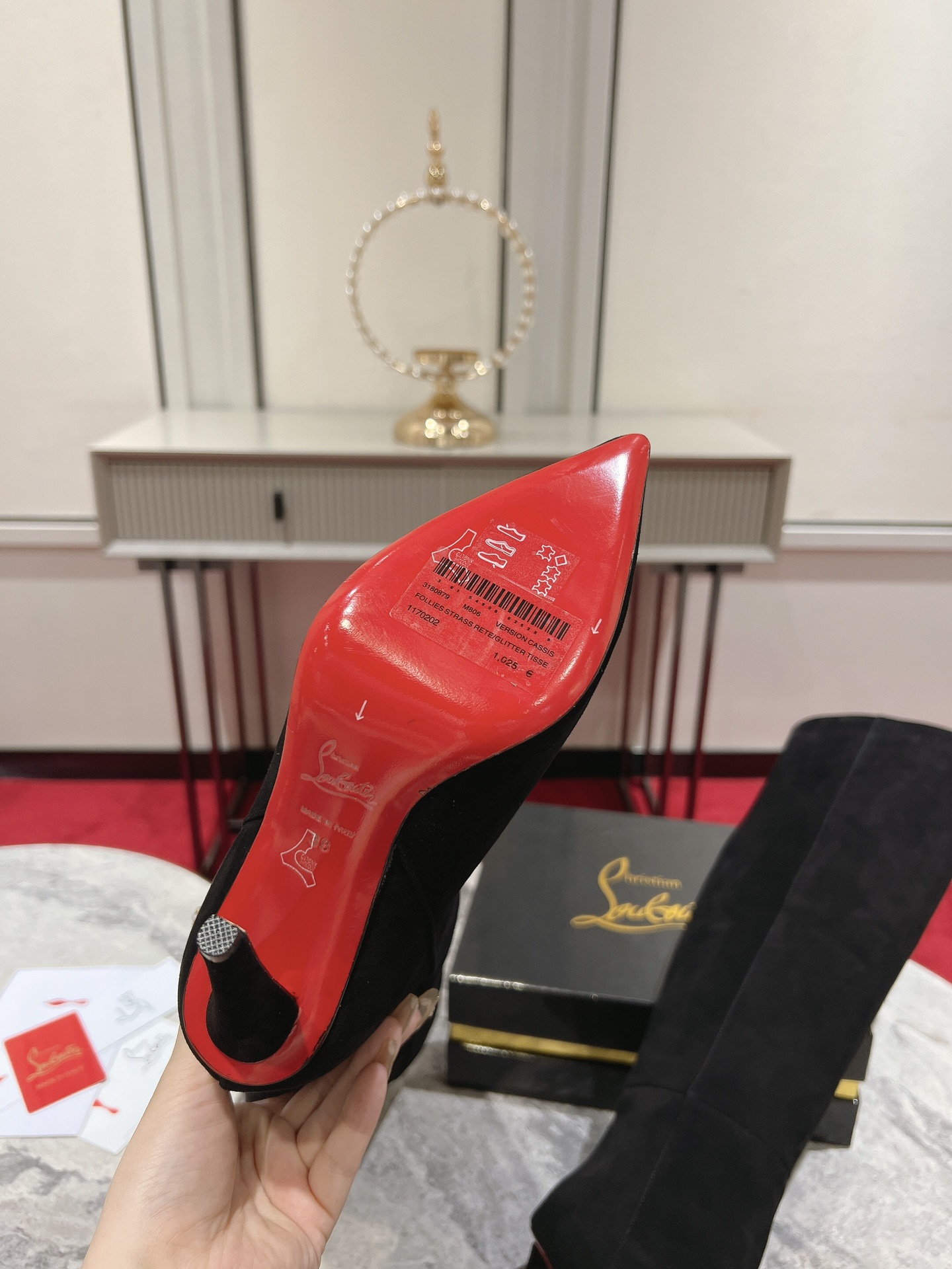 Christian Louboutin The Astrilarge Booty mid-calf boots suede leather