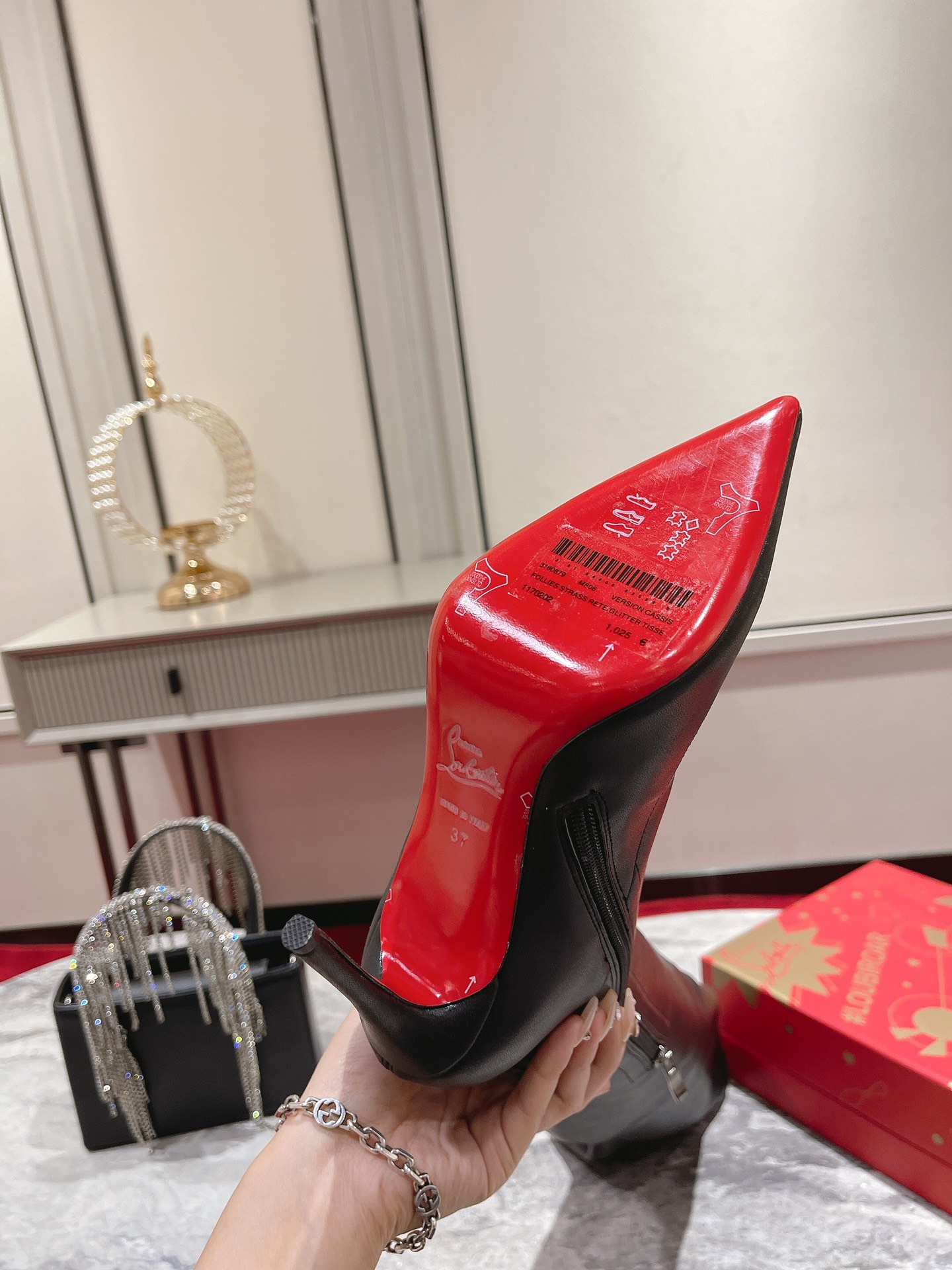 Christian Louboutin knee-high stiletto heel Boot