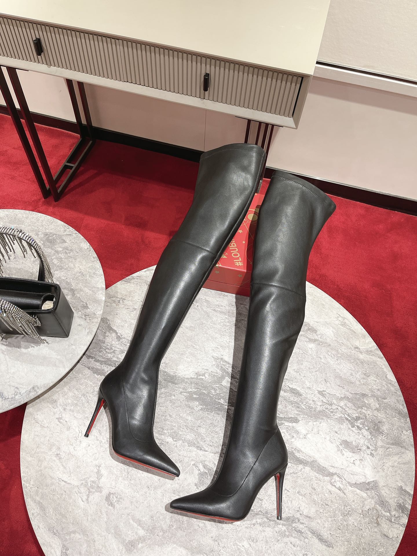 Christian Louboutin knee-high stiletto heel Boot